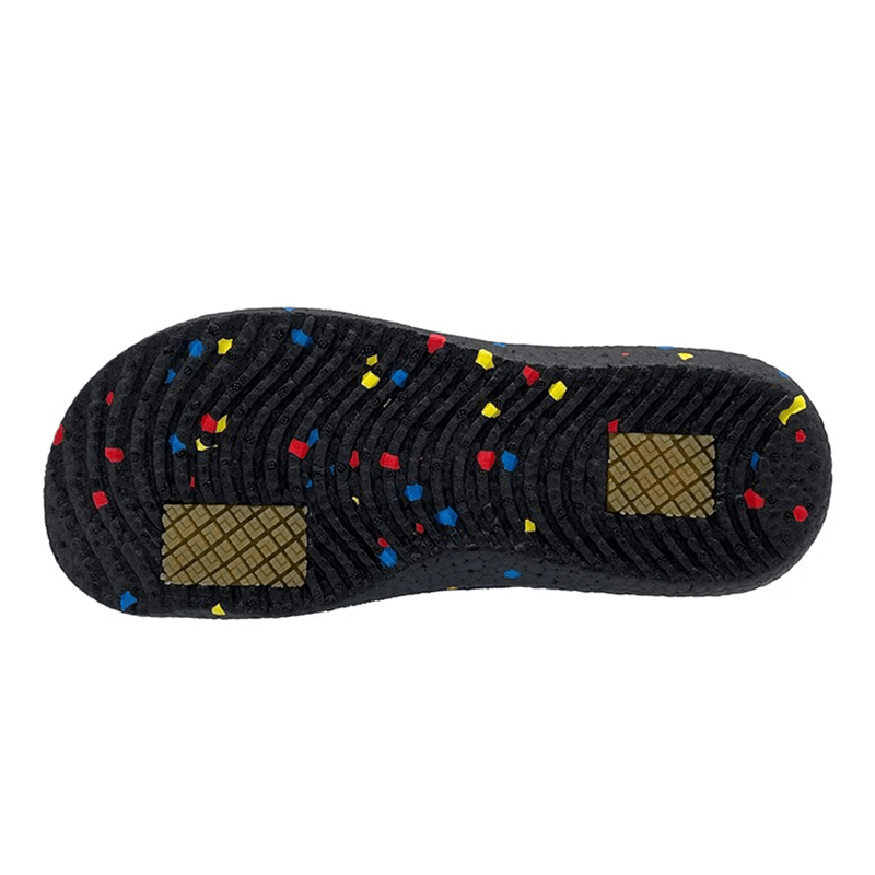 Multicolor Black E-TPU Rubber Knit Sandal Slipper For women