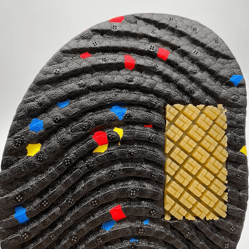 Multicolor Black E-TPU Rubber Knit Sandal Slipper For women